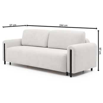 Pohovka ANDORRA biela/čierna 9