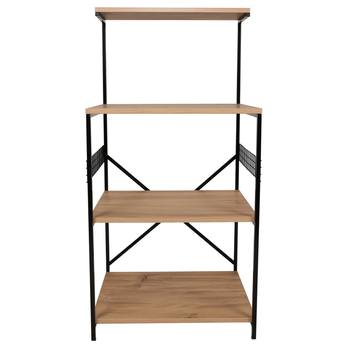 Regál ANEMON borovica/čierna 3