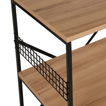 Regál ANEMON borovica/čierna 5