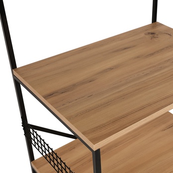 Regál ANEMON borovica/čierna 6