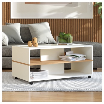 Konferenčný stolík  ANIA biela/dub artisan 1