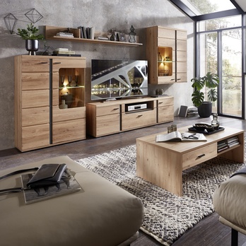 TV komoda ANIELA II 2 dub artisan/čierna matná 1