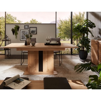 Jedálenský stôl ANIELA II dub artisan/čierna matná 3