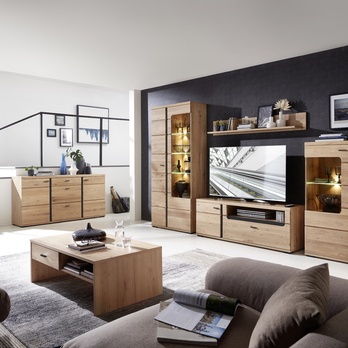 TV komoda ANIELA II dub artisan/čierna matná 1