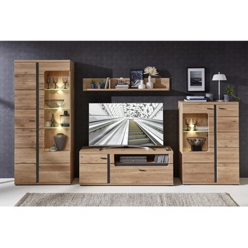 Obývacia stena ANIELA II dub artisan/čierna matná 1