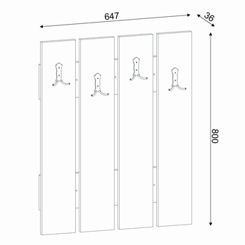 Predsieňový panel ANITA biela 3
