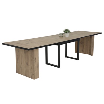 Jedálenský stôl ANNI T dub viking/čierna 2