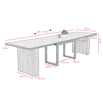 Jedálenský stôl ANNI T dub viking/čierna 3