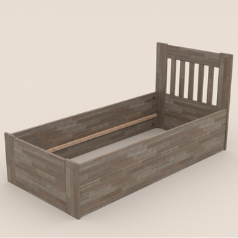 Posteľ APOLONIE BOX I buk/sivá, 90x200 cm 2