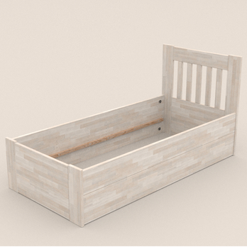 Posteľ APOLONIE BOX I buk/biela, 100x200 cm 2