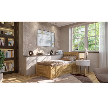 Posteľ APOLONIE BOX I dub, 90x200 cm 1
