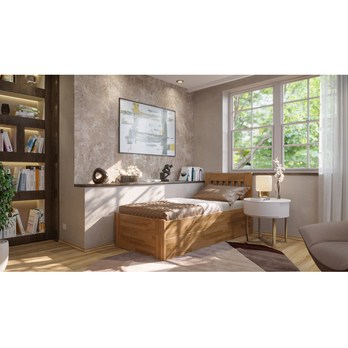 Posteľ APOLONIE BOX I dub/orech svetlý, 90x200 cm 1