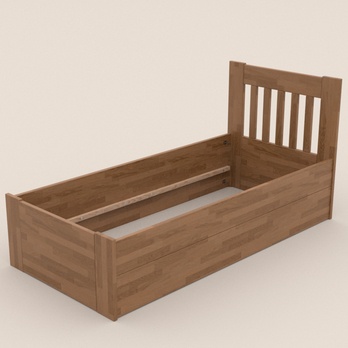 Posteľ APOLONIE BOX I dub/orech svetlý, 100x200 cm 2