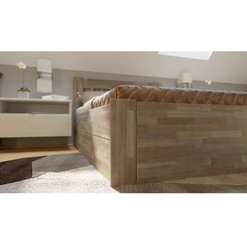 Posteľ APOLONIE BOX I buk/sivá, 120x200 cm 2