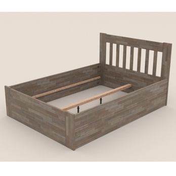 Posteľ APOLONIE BOX II buk/sivá, 140x200 cm 2