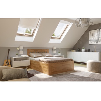 Posteľ APOLONIE BOX II dub/orech svetlý, 140x200 cm 1