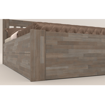 Posteľ APOLONIE BOX II buk/sivá, 140x200 cm 6
