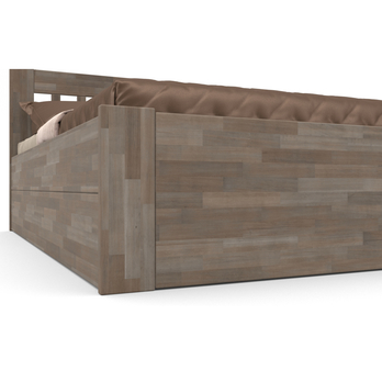 Posteľ APOLONIE BOX II buk/sivá, 160x200 cm 3