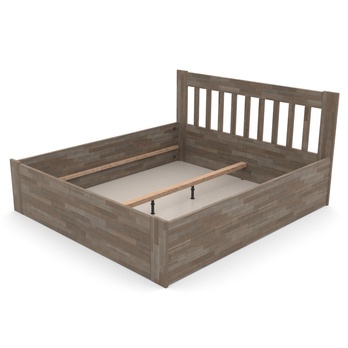 Posteľ APOLONIE BOX II buk/sivá, 180x200 cm 2