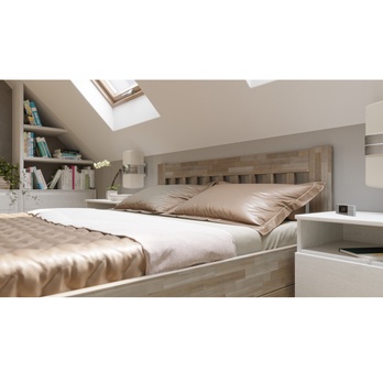 Posteľ APOLONIE BOX II buk/sivá, 180x200 cm 5