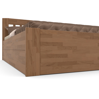 Posteľ APOLONIE BOX II dub/orech svetlý, 180x200 cm 2