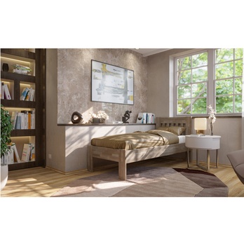 Posteľ APOLONIE I buk/sivá, 90x200 cm 1