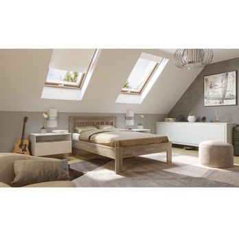 Posteľ APOLONIE II buk/sivá, 140x200 cm 1