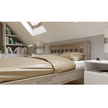 Posteľ APOLONIE II buk/sivá, 140x200 cm 4