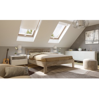 Posteľ APOLONIE II buk/sivá, 160x200 cm 1