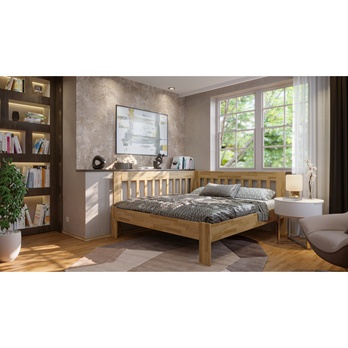 Rohová posteľ APOLONIE dub/ľavá, 180x200 cm 1
