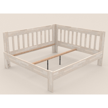 Rohová posteľ APOLONIE ľavá, buk/biela, 160x200 cm 2