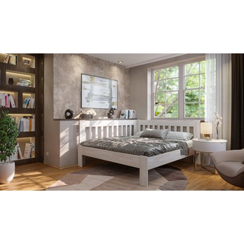 Rohová posteľ APOLONIE ľavá, buk/biela, 180x200 cm 1