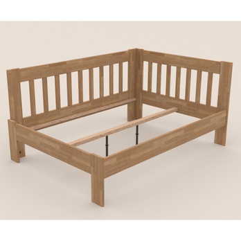 Rohová posteľ APOLONIE buk/ľavá, 140x200 cm 2