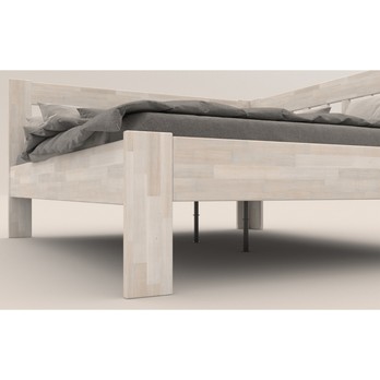 Rohová posteľ APOLONIE pravá, buk/biela, 160x200 cm 3