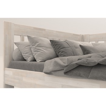 Rohová posteľ APOLONIE pravá, buk/biela, 160x200 cm 4