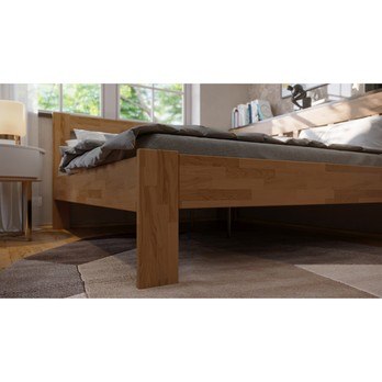 Rohová posteľ APOLONIE pravá, dub/svetlý orech, 180x200 cm 5