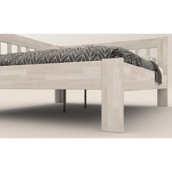 Rohová posteľ APOLONIE ľavá, buk/biela, 160x200 cm 3