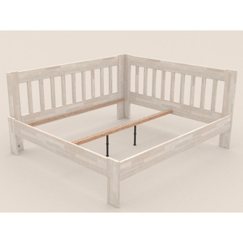 Rohová posteľ APOLONIE ľavá, buk/biela, 180x200 cm 2