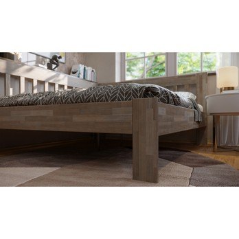 Rohová posteľ APOLONIE ľavá, buk/sivá, 180x200 cm 4