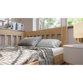 Rohová posteľ APOLONIE buk/ľavá, 140x200 cm 6