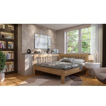 Rohová posteľ APOLONIE buk/ľavá, 160x200 cm 1
