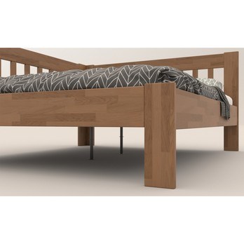 Rohová posteľ APOLONIE ľavá, dub/svetlý orech, 180x200 cm 3