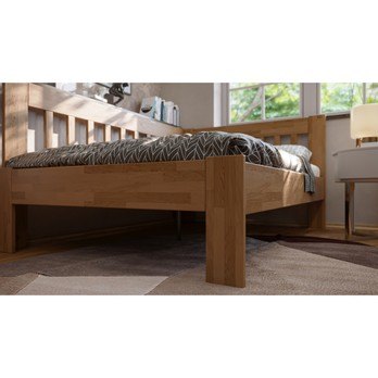 Rohová posteľ APOLONIE ľavá, dub/svetlý orech, 140x200 cm 3