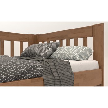 Rohová posteľ APOLONIE ľavá, dub/svetlý orech, 140x200 cm 5