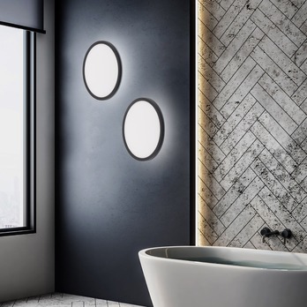 Stropné svietidlo AQUA čierna/biela, priemer 40 cm 1