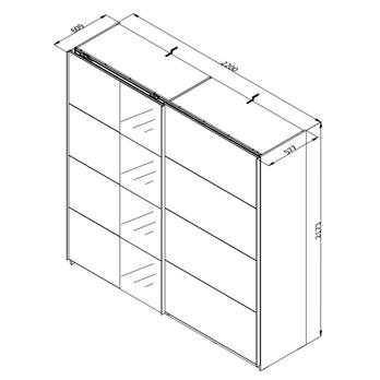 Šatníková skriňa ARABELA dub sonoma 5