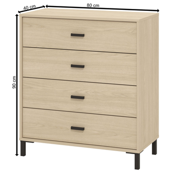 Komoda ARABELA dub sonoma, šírka 80 cm 7