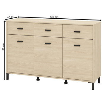 Komoda ARABELA dub sonoma, šírka 138 cm 6