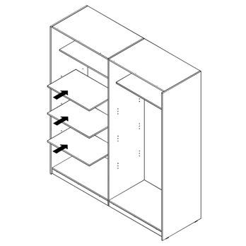 Vkladacie police ARAGON 3 ks 1