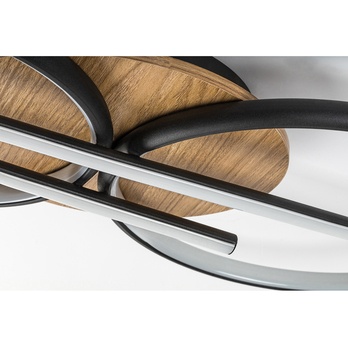 Stropné svietidlo ARASH 1 čierna/drevo 3